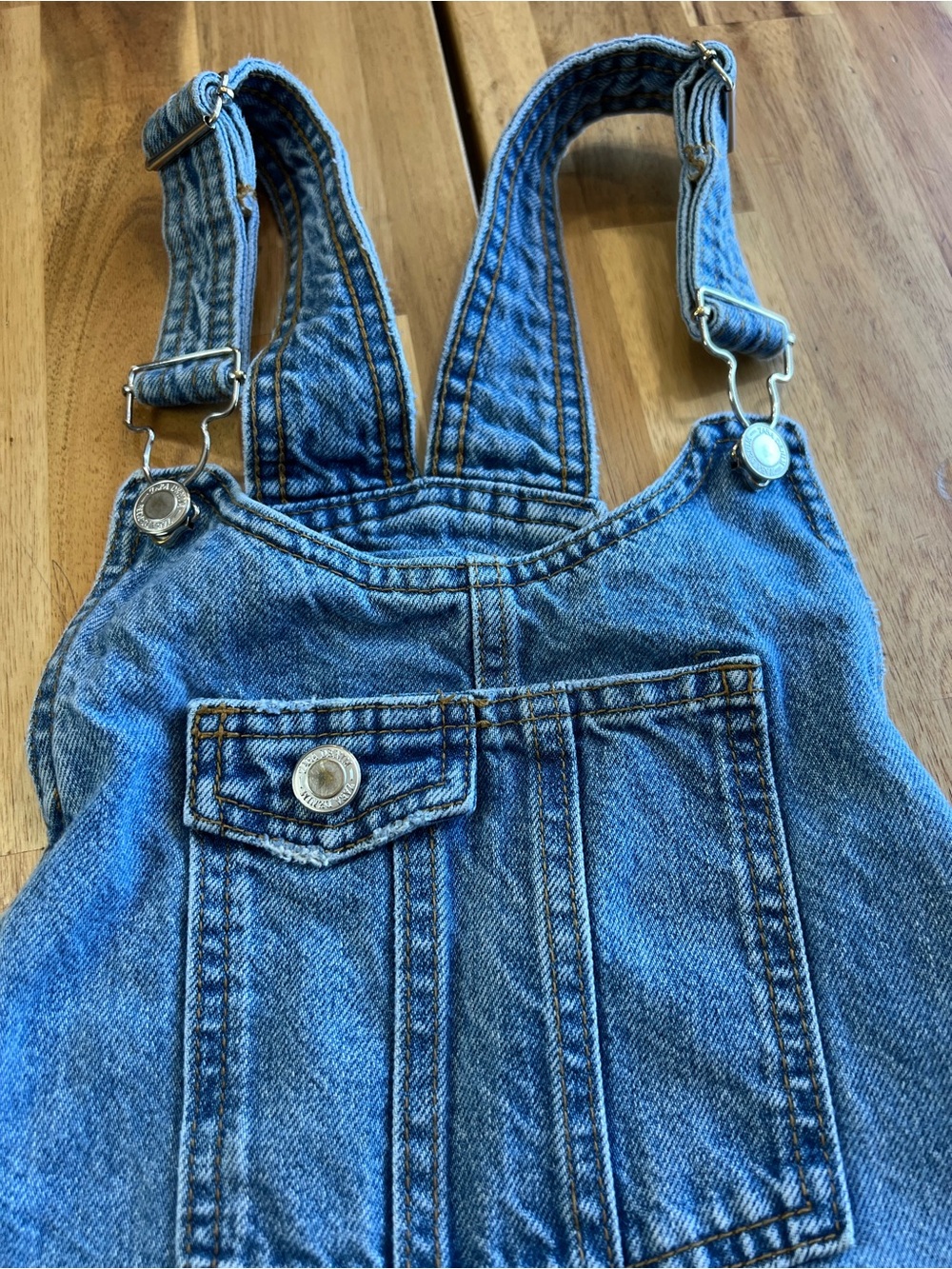 Zara Kids Denim Overall Dress Size 13-14 (164) Blue Jean Pinafore - Picture 3 of 6